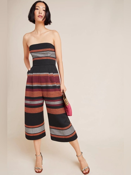 Anthropologie Pants - Anthropologie Corey Lynn Calter Nina Striped Strapless Wide Leg Jumpsuit size 6
